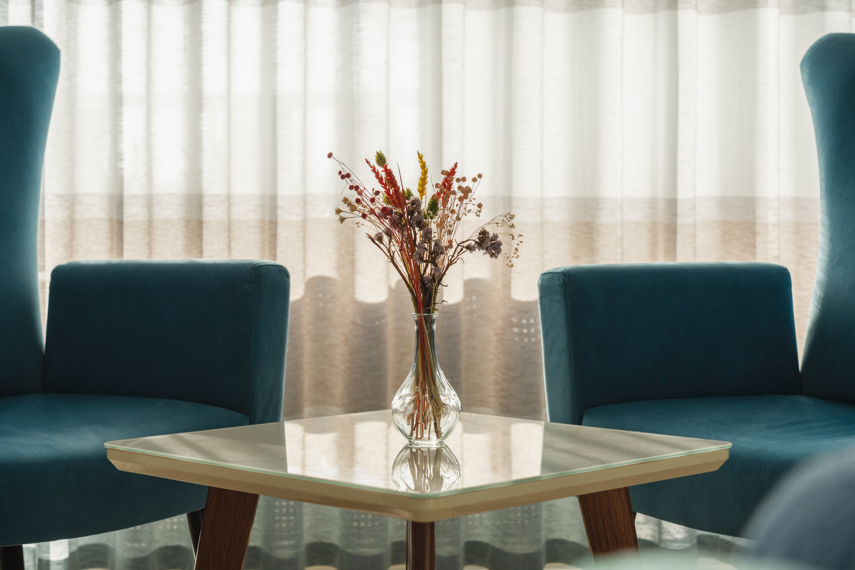 Sofa with flowers